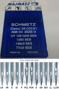 igły szwalnicze SCHMETZ UY128GAS SES  do renderki z kulką