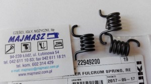 Część JUKI nr. kat. 22949200 / ROLLER FULCRUM SPRING, REPLACEMENT PART FOR 110-41